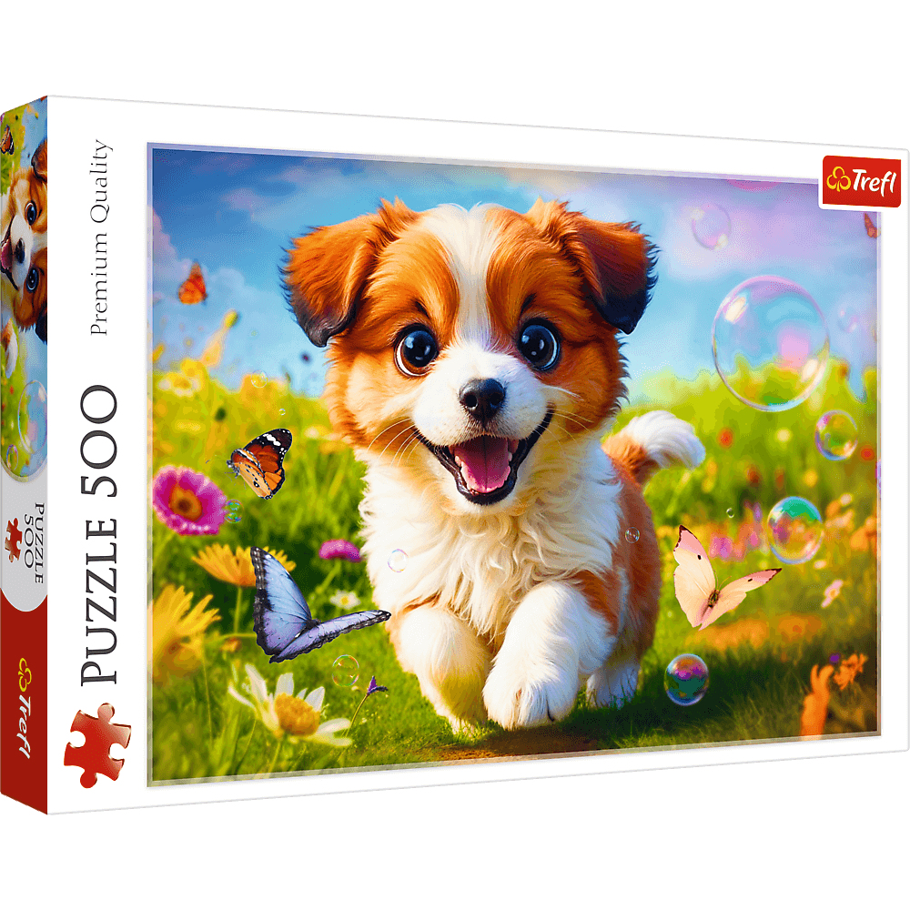 Puzzle Trefl premium 500 elementów wesoły piesek