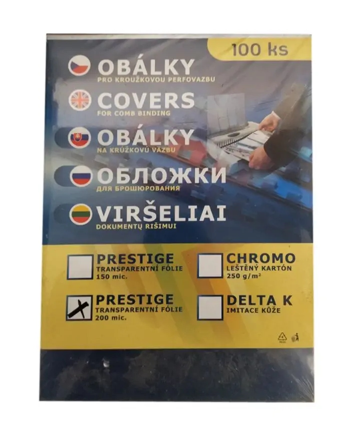 FOLIA DO BINDOWANIA A4 0,2MM BEZBARWNA (100) 1356