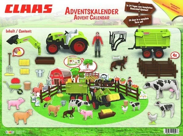 Адвент-календарь Craze Claas Ферма, фигурки, трактор и аксессуары — фото 5