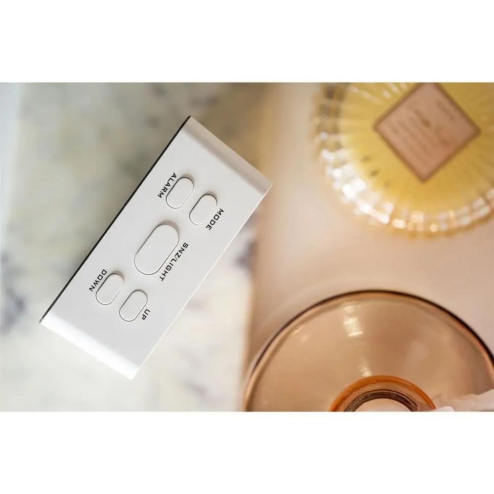 Budzik LED CR 1150 White z Wyświetlaczem Temperatury i 3 Trybami