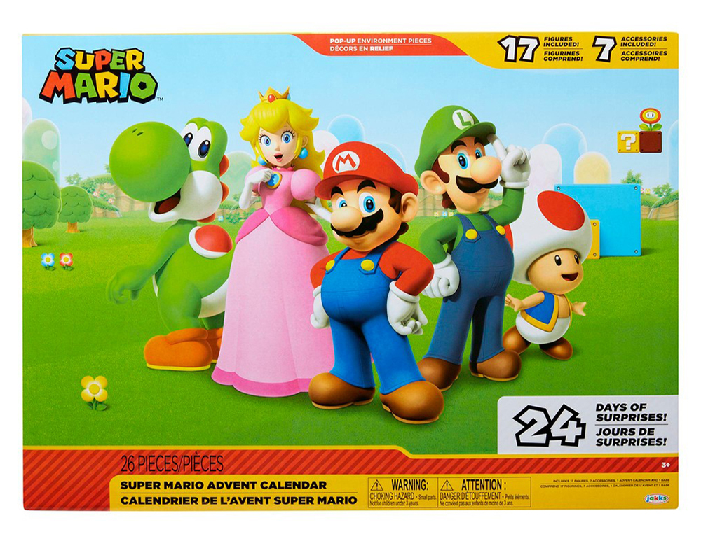 Адвент-календарь Jakks Pacific Super Mario, 17 фигурок и 7 аксессуаров — фото 5