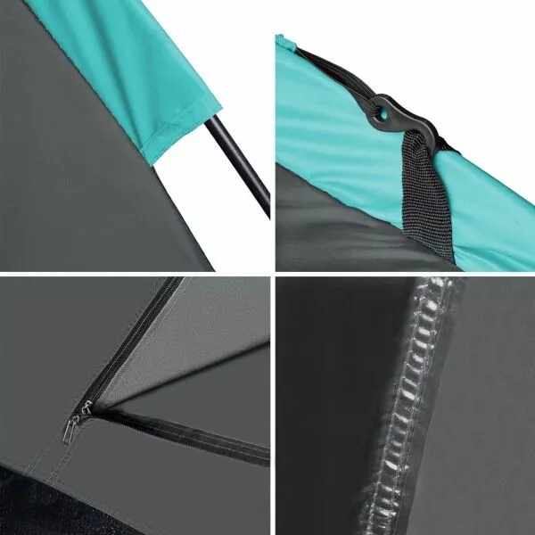 NAMIOT TURYSTYCZNY 2 OSOBOWY WODOODPORNY FILTR UV NAMIOT Kolor dominujący odcienie szarości