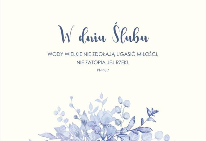 A Kartka Składana Ślub Wody wielkie nie ugaszą