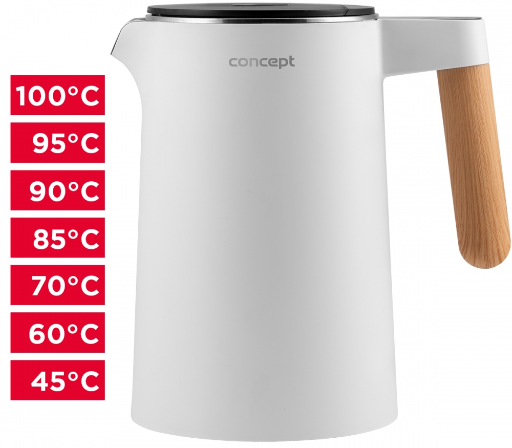 Elektrická varná konvice Concept RK3300 2200 W 1,5 l bílá