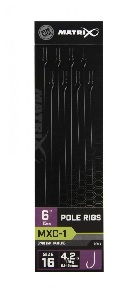 Przypon Matrix MXC-1 Pole Rig 16/0,145mm/15cm 8szt