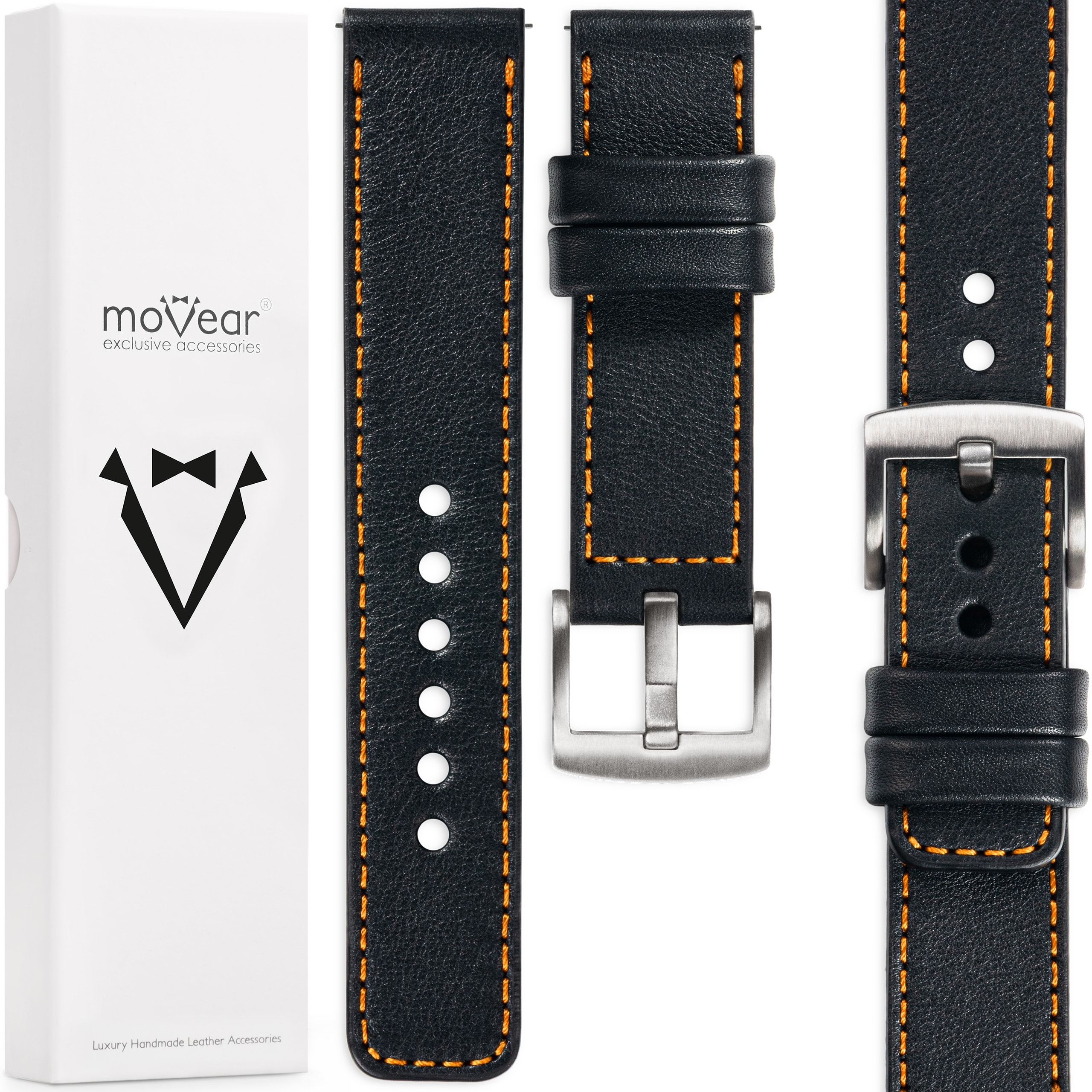 Kožený opasek 22 mm exkluzivní pro hodinky, elegantní, italská kůže