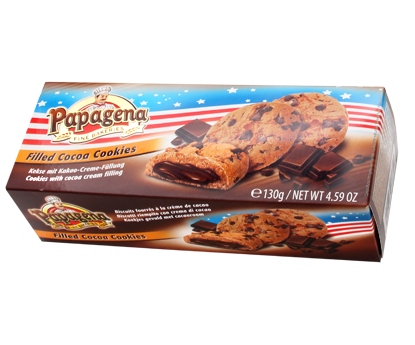 Papagena Choco Chip Ciastka z Kremem Czekoladowym 130 g — 3