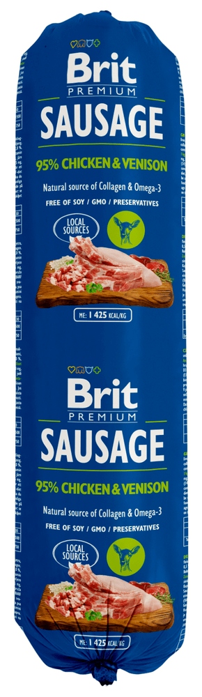 Levně Brit Sausage Chicken &amp; Venison 12 x 800 g