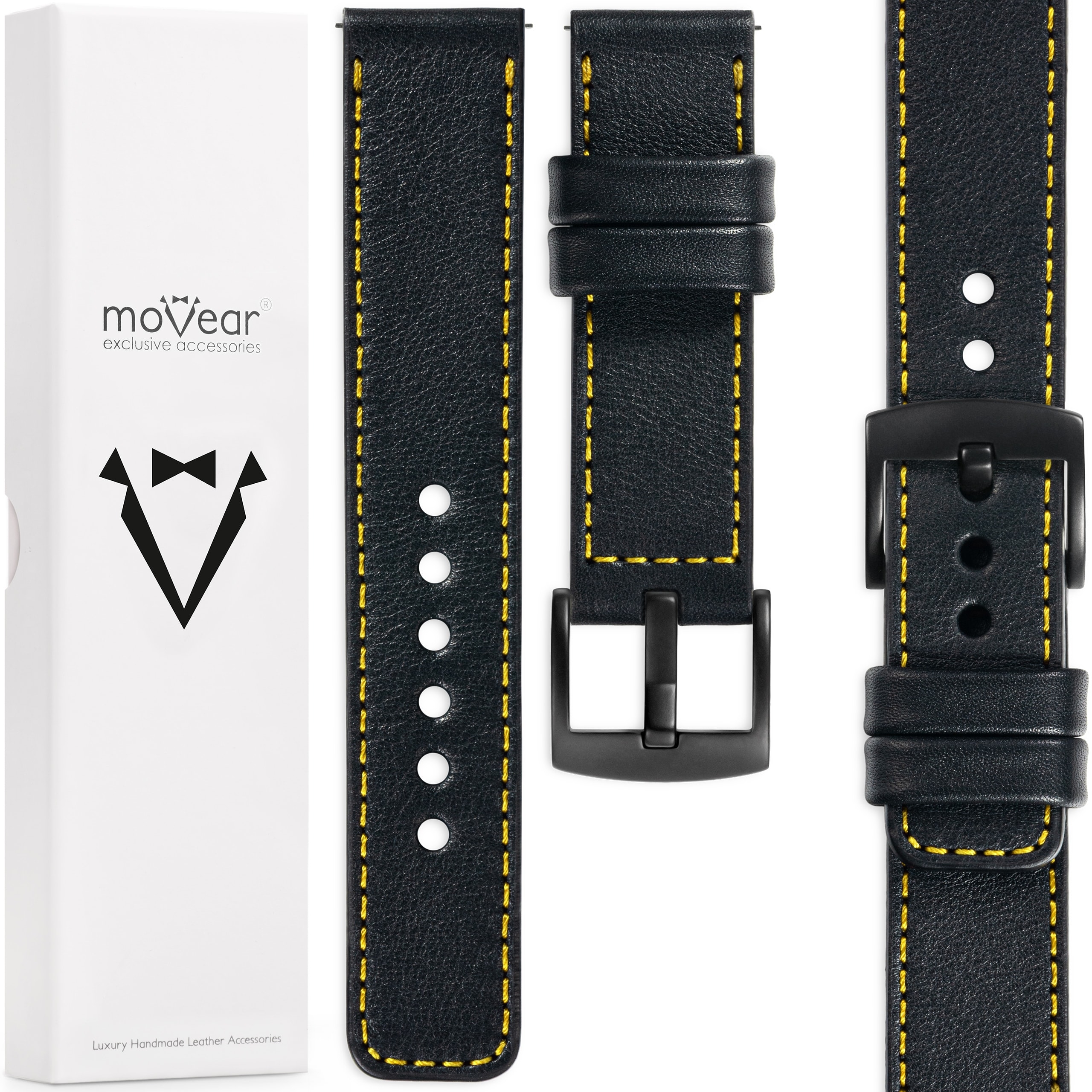 Kožený opasek 22 mm exkluzivní pro hodinky, elegantní, italská kůže