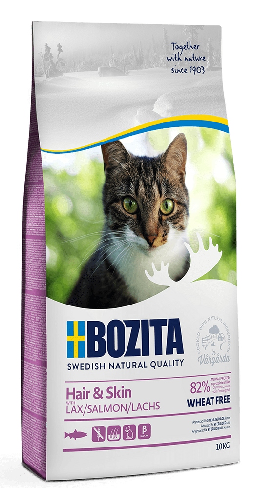 Levně Bozita Hair & Skin Losos 10kg Suché krmivo pro kočky
