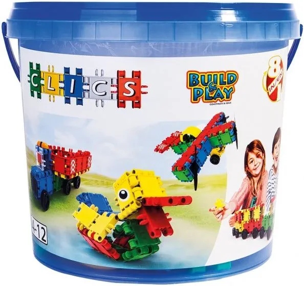 

Klocki Clics Build & Play CB-198 Wiaderko 8w1