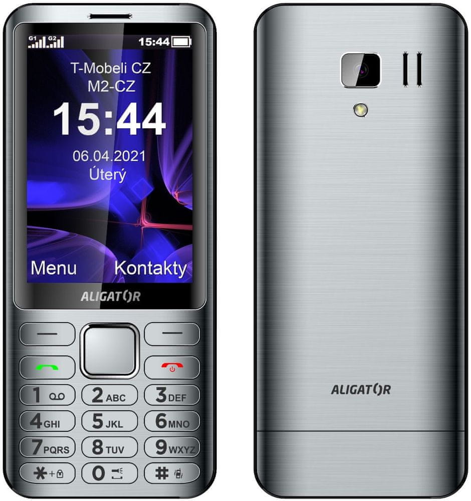 Aligator D950 Dual sim strieborný AD950SR