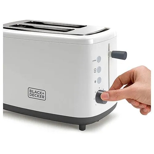 BLACK+DECKER Toster 820W, 2 Komory, 7 Stopni, Automatyczne Centrowanie — miniatura 11