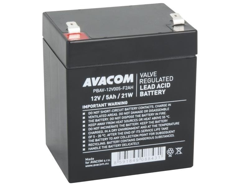 Akumulator Avacom 12V 5Ah F2 HighRate (PBAV-12V005-F2AH)