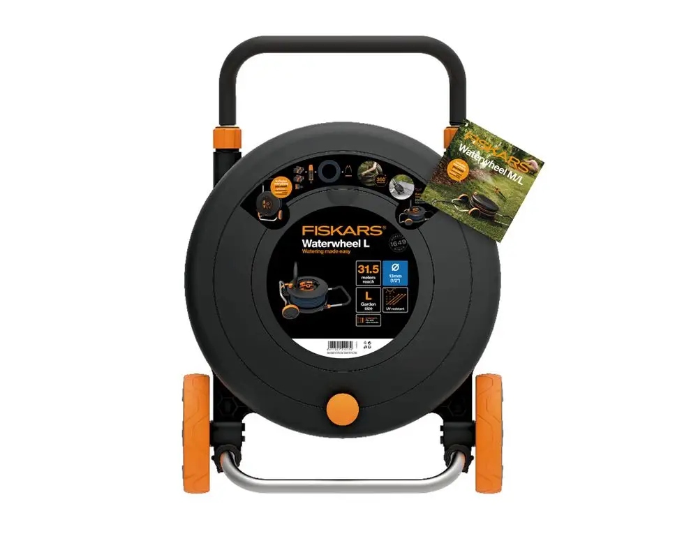 Fiskars Wąż Ogrodowy Bęben Z Wężem Wózek 1/2 31,5 M L 1/2 30 M 1023644