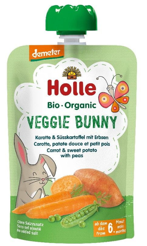 Obed Holle Bio pyré mrkev - batáty - hrášek od 6 mesiacov 600 g zelenina
