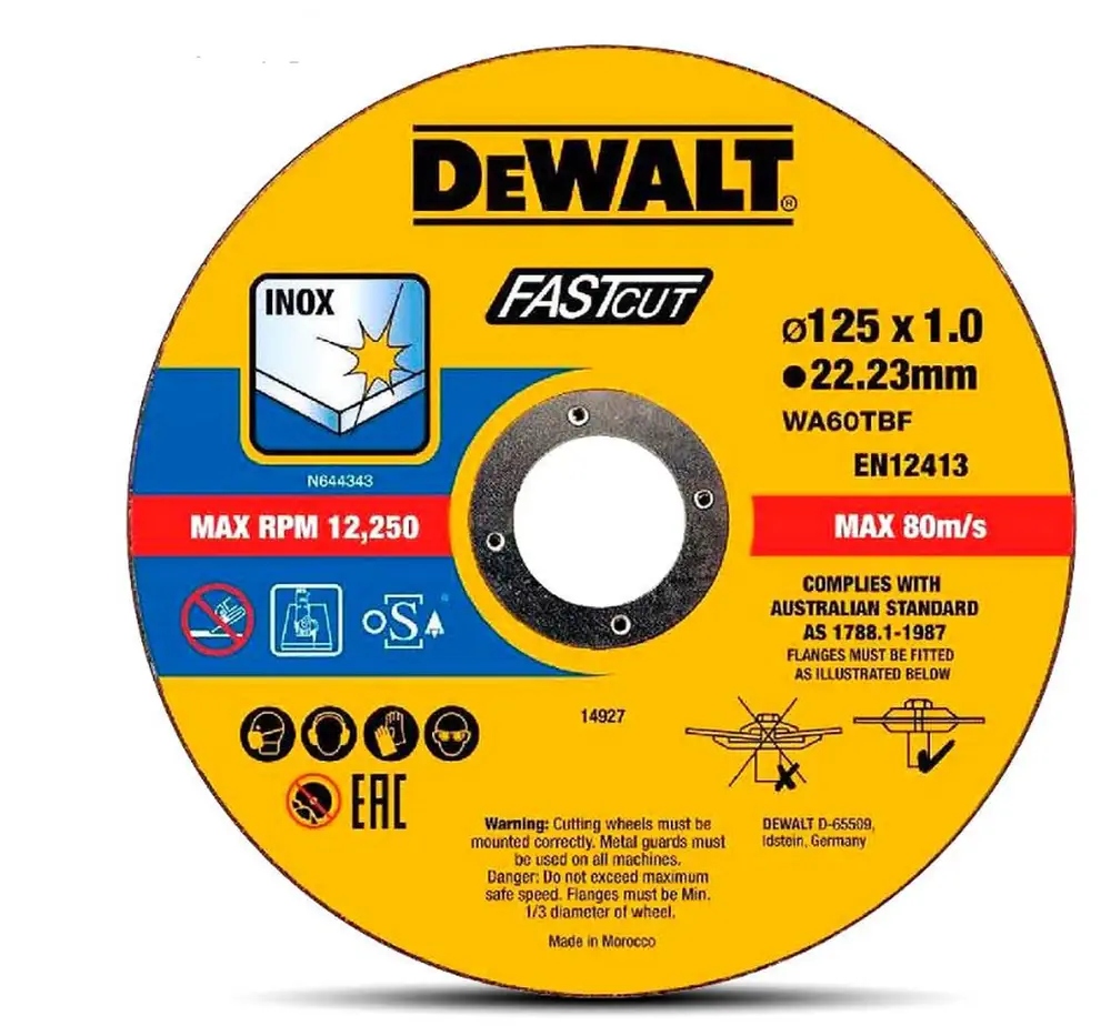 Tarcza tnąca do metalu DeWalt DT20540 125x22,2 mm