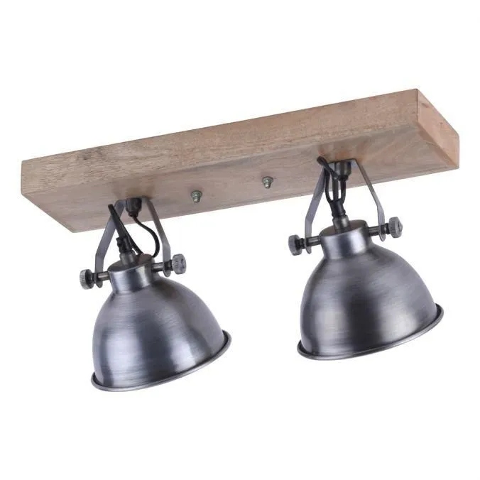 Závesná Stropná Lampa Kienkiet Drevo Loft| Industriálne Osvetlenie