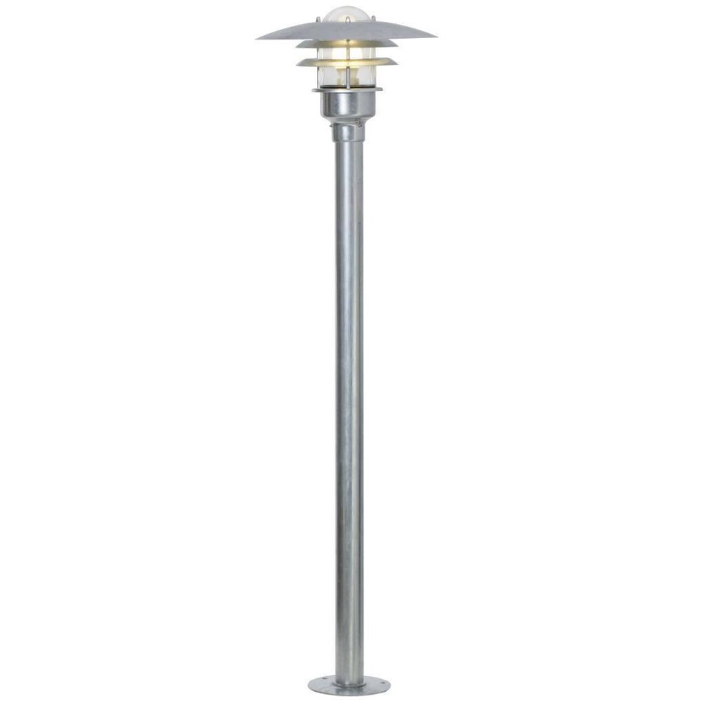 Záhradný stĺpik Lønstrup galvanizovaný 1x60W/E27 IP44 Nordlux