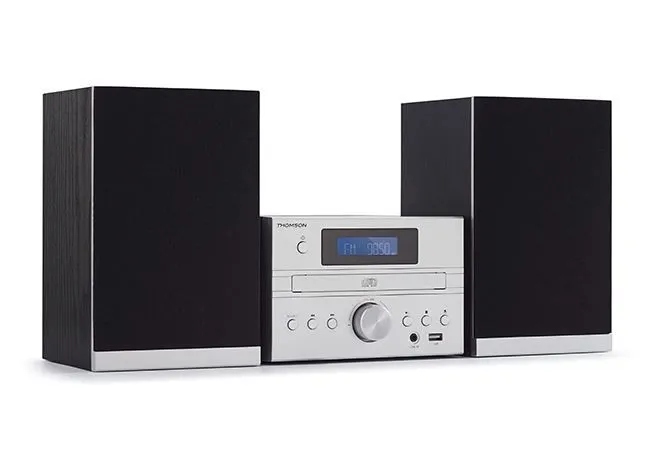 Thomson Mini věž Cosy Bluetooth Bass Boost CD Fm rádio 50W stříbrná