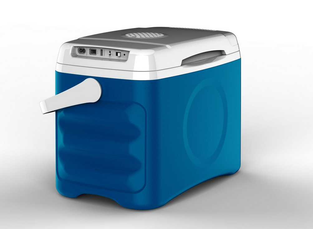 Guzzanti Gz 26BW cestovní lednice 25 l, modro-bílá – napájení ze sítě