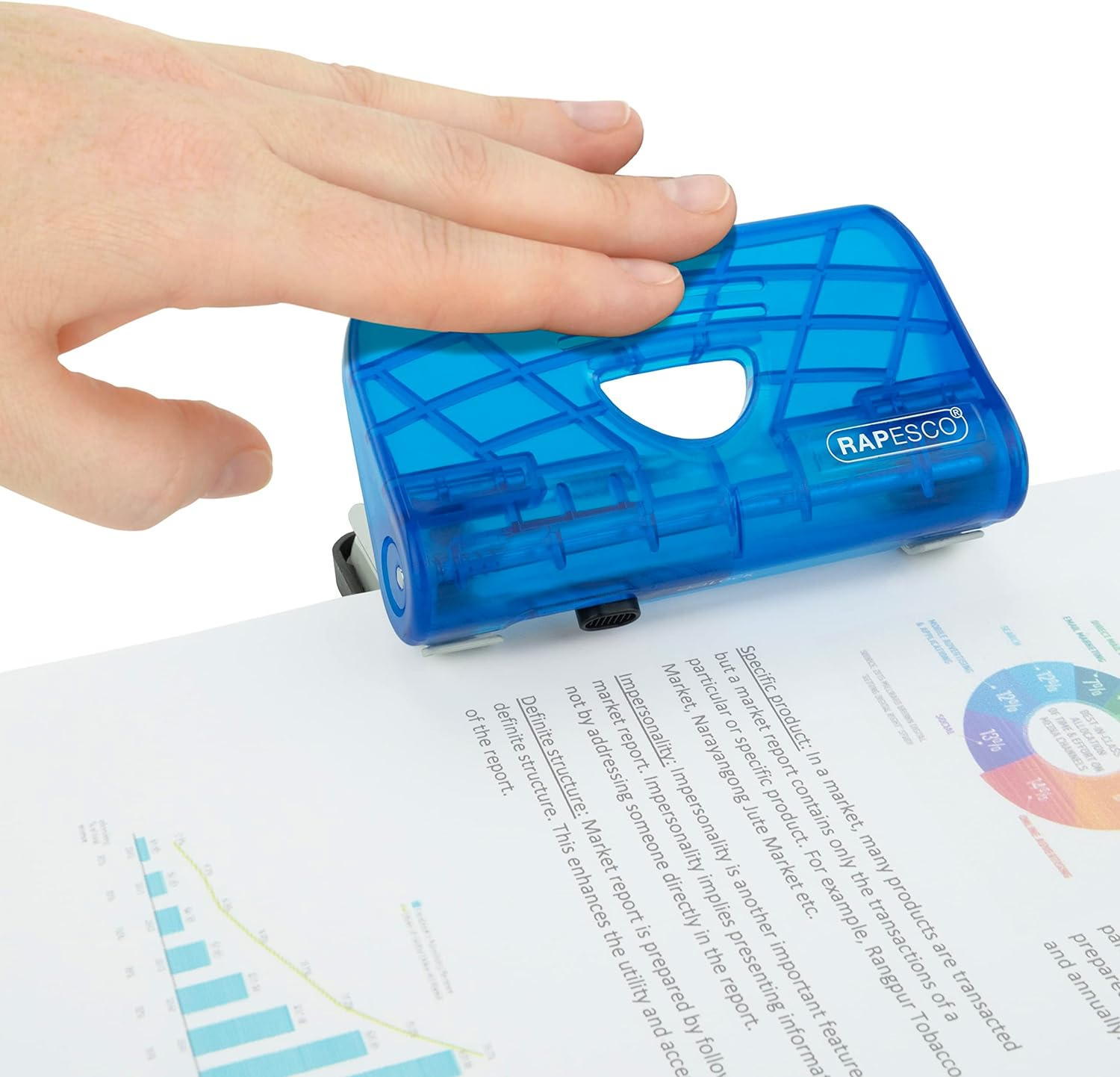 Mini zszywacz Rapesco z dziurkaczem