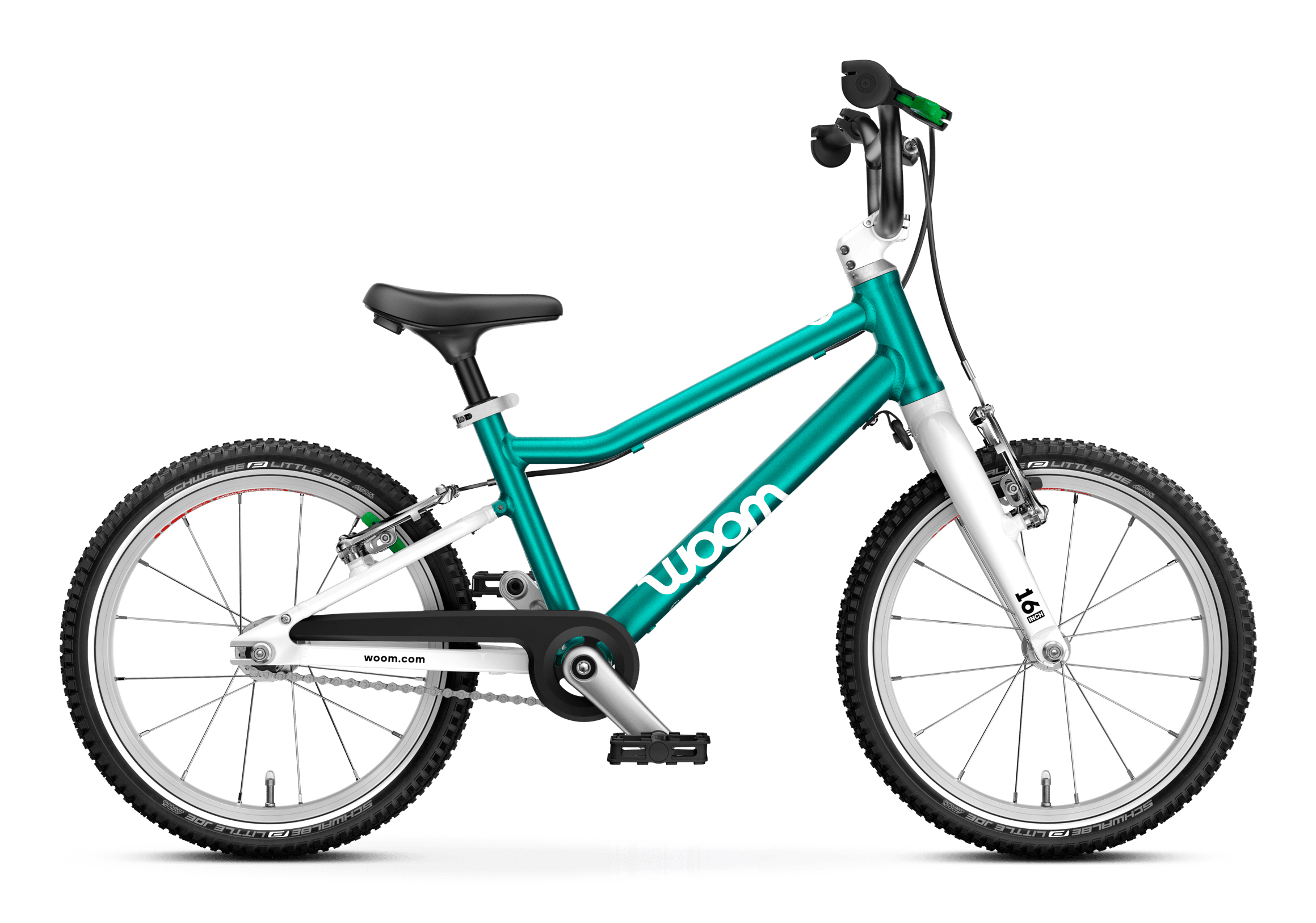 Rower dziecięcy Woom Go 3 Turkusowy 16” lekki aluminiowy 4-6 lat