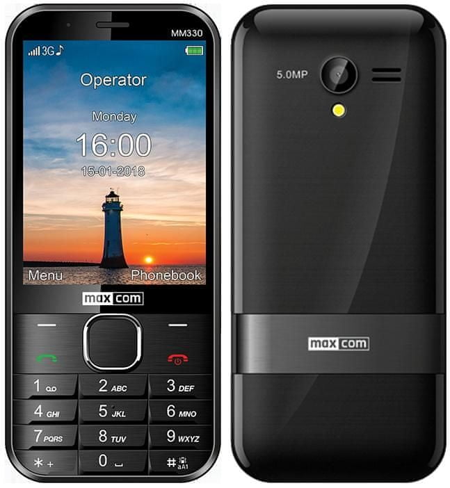 Мобильный телефон Maxcom MM330 64 МБ / 128 МБ 3G черный