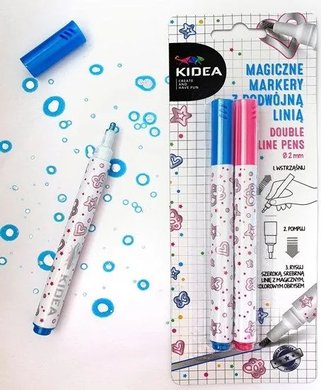 MAGICZNY MARKER Z PODWÓJNĄ LINIĄ 2 SZT KIDEA 7724