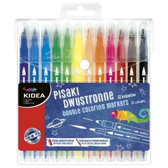 

Pisaki Flamastry Dwustronne Brush 12 Kol