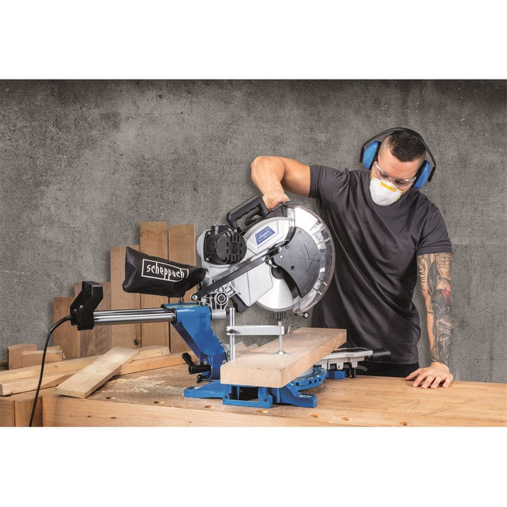 PIŁA UKOŚNA UKOŚNICA Z POSUWEM SCHEPPACH HM140L 2000W 305MM 2XTARCZA Marka Scheppach