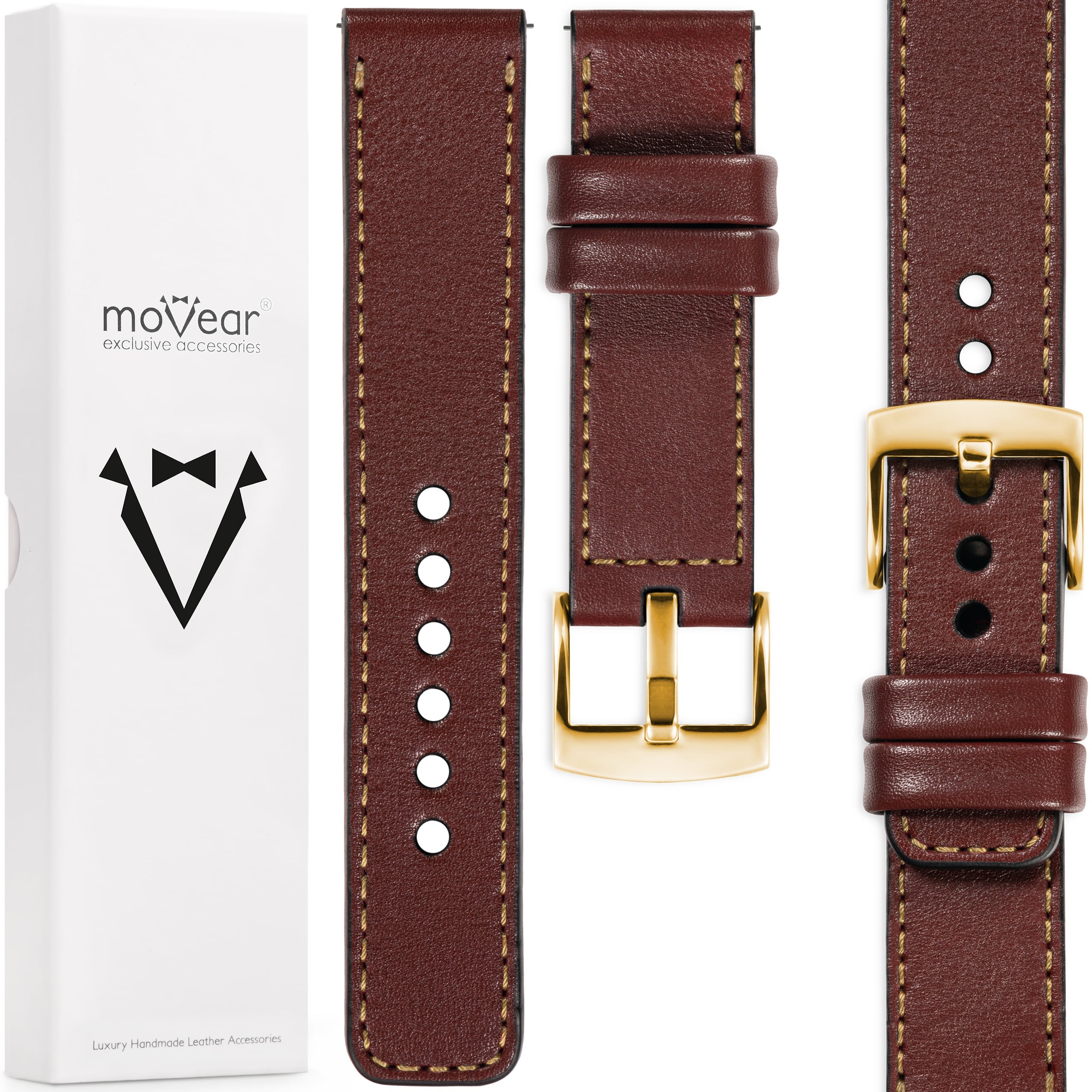 Exkluzivní 18mm Kožený opasek pro prémiové Polský kaštanové hodinky