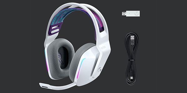 LOGITECH G733 LIGHTSPEED Bezprzewodowy Zestaw Słuchawkowy RGB 29h Biały — miniatura 16