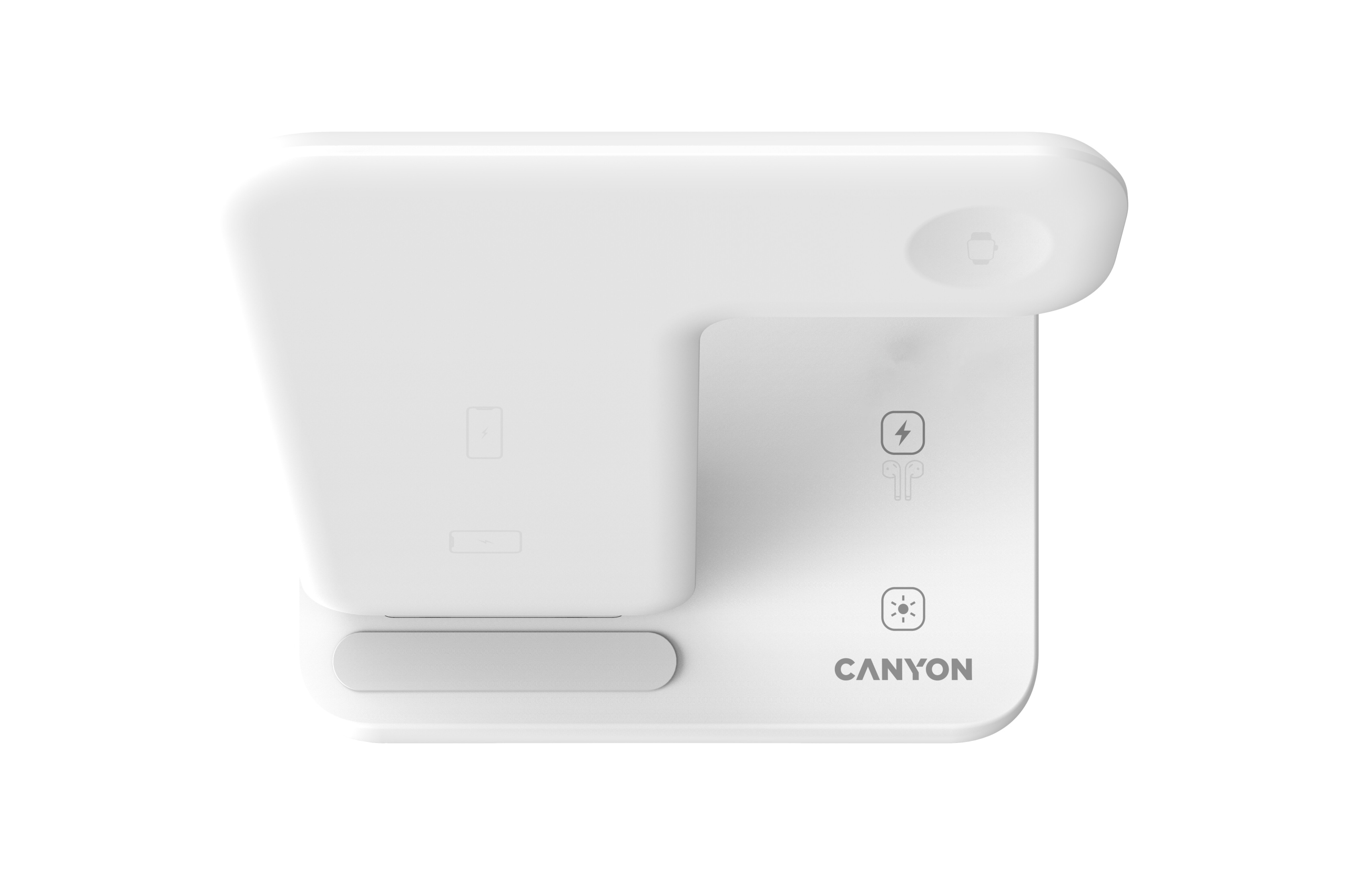 CANYON Ładowarka bezprzewodowa WS-303 15W 3w1 Biała — 14