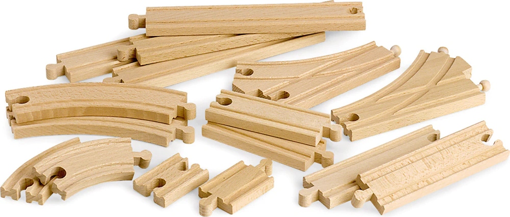 BRIO Drewniane Tory ZESTAW DO ROZBUDOWY 16 elem Materiał drewno