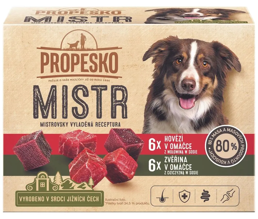 Levně Propesko krmivo mokré hovězí maso 4,08 kg