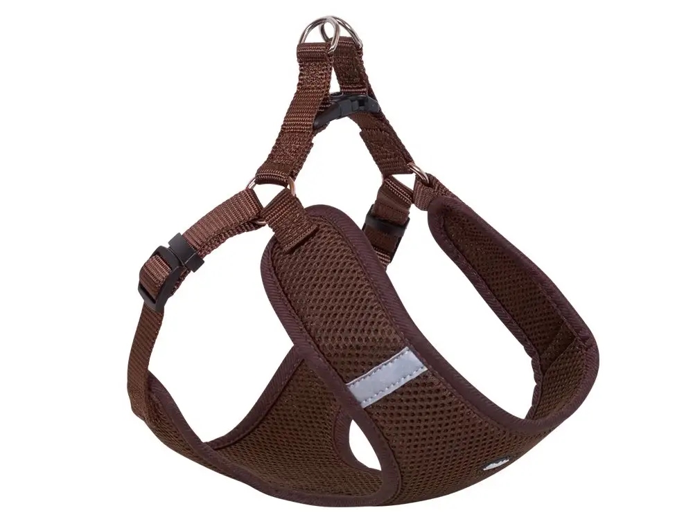Levně Nobby Mesh Reflect Postroj L Hnědý 58-69 Cm