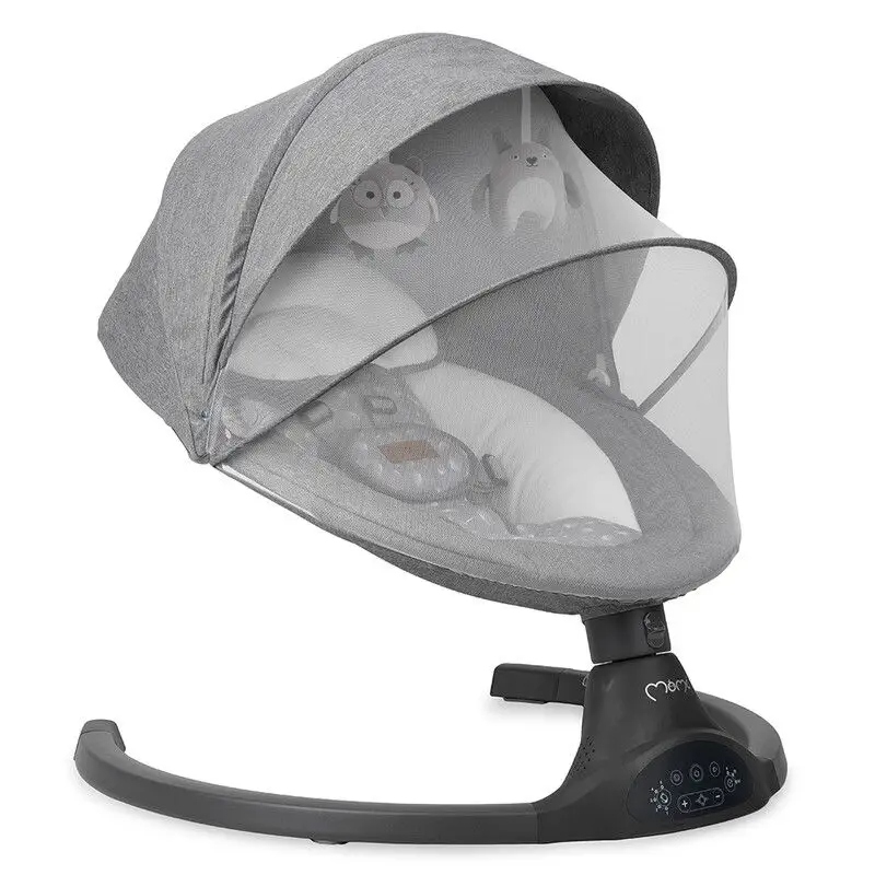 Huśtawka-Bujaczek-Leżaczek Elektryczny MoMi KENANI Dark Grey Model KENANI