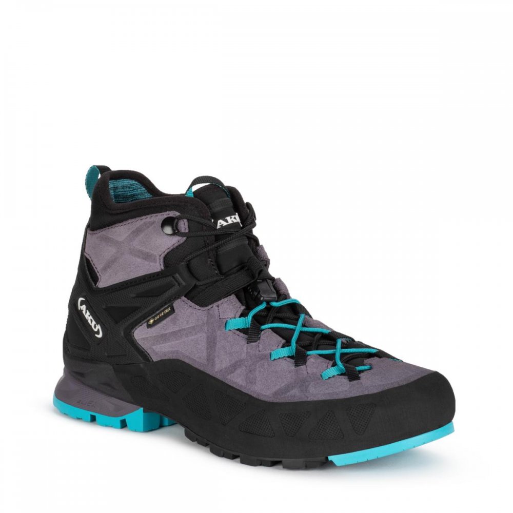 Aku Buty damskie W's Rock Dfs MID Gtx szaro-turkusowe