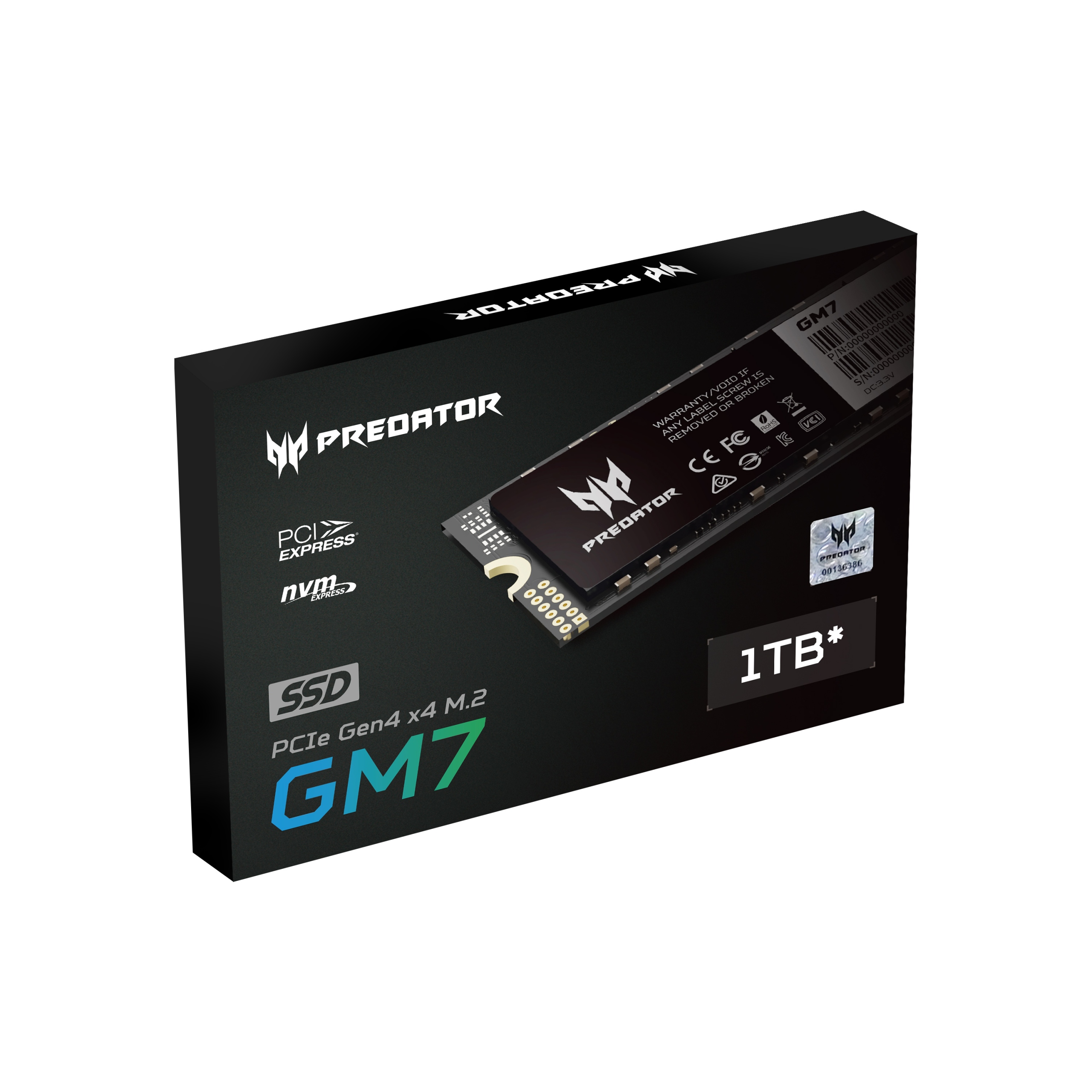 Ssd disk Acer Predator GM7 1TB M.2 Pci-e x4 Gen4 NVMe 7400 MB/s PS5 Pc