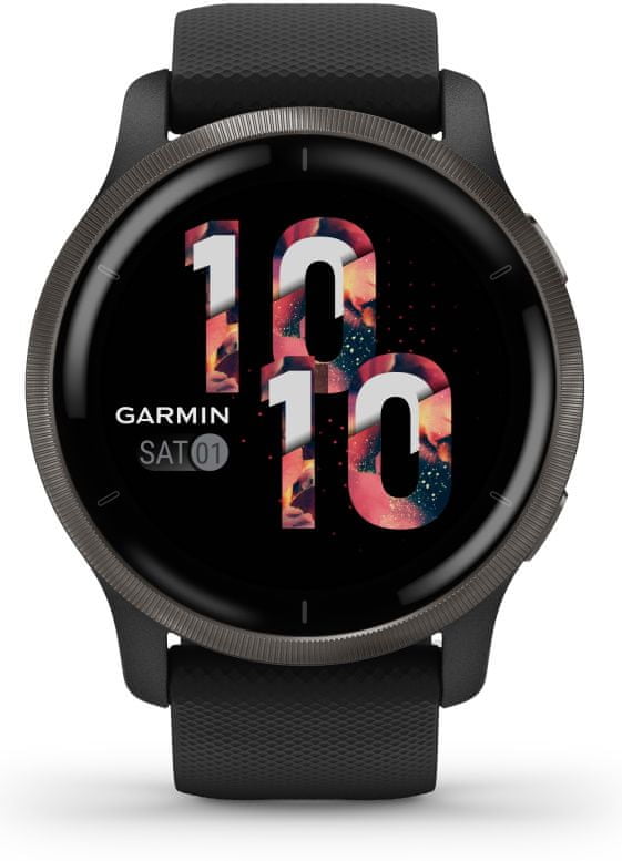 Smartwatch Garmin Venu 2 czarny Kolor czarny