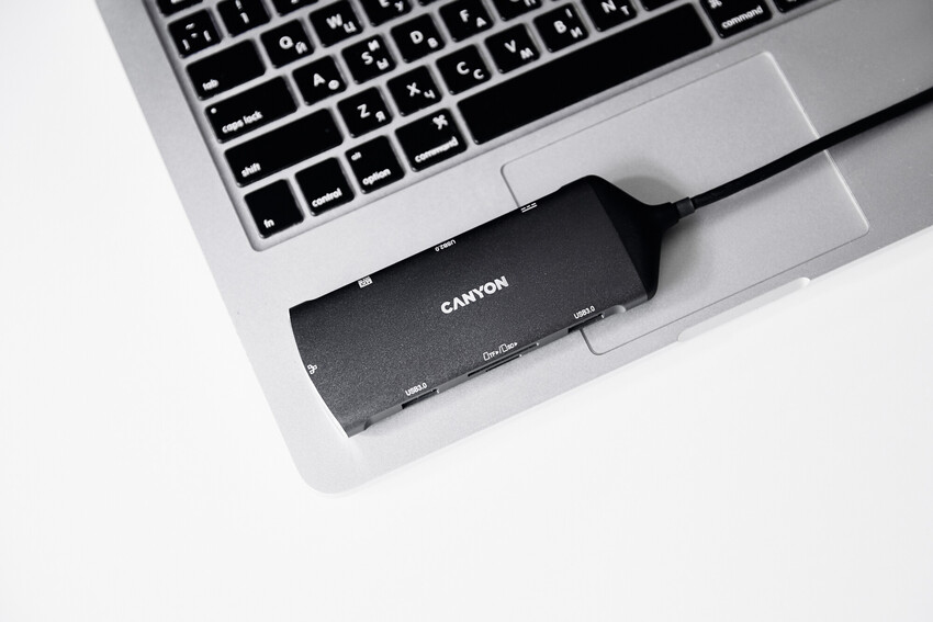 CANYON HUB DS-15 8 w 1  4k USB-C Szary — 5