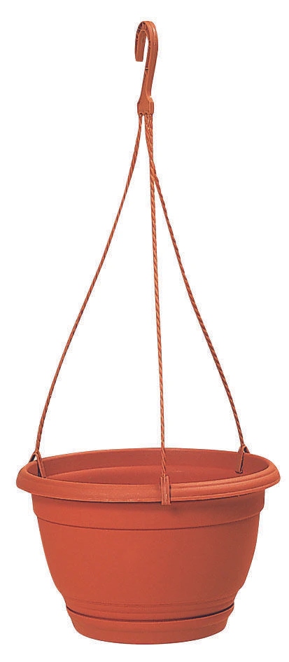 DONICZKA DONICA PRODUKCYJNA WISZĄCA Ø 16cm BALKONOWA OKRĄGŁA Z HAKIEM 2,8L Kolor odcienie brązu i beżu