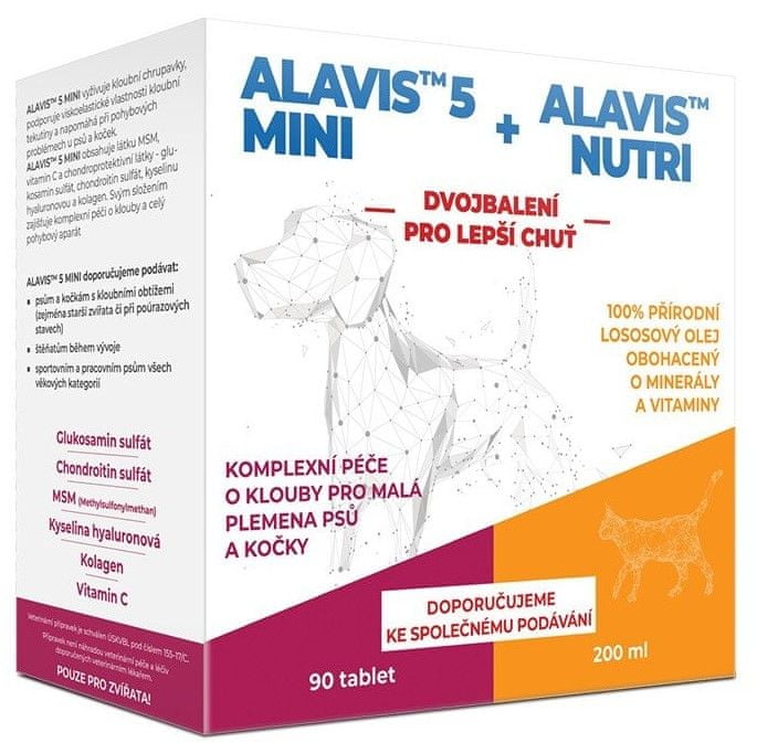 Levně Sady vitamínů pro kočky, pro psa Alavis tekutina 200 ml 1 ks