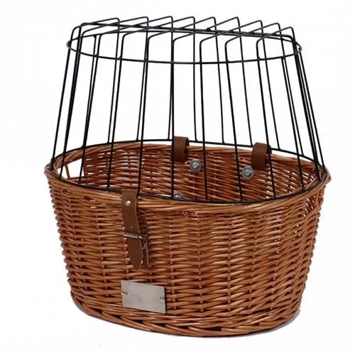 Levně Košík na kolo Duvo Wicker s polštářem 48x33x44cm