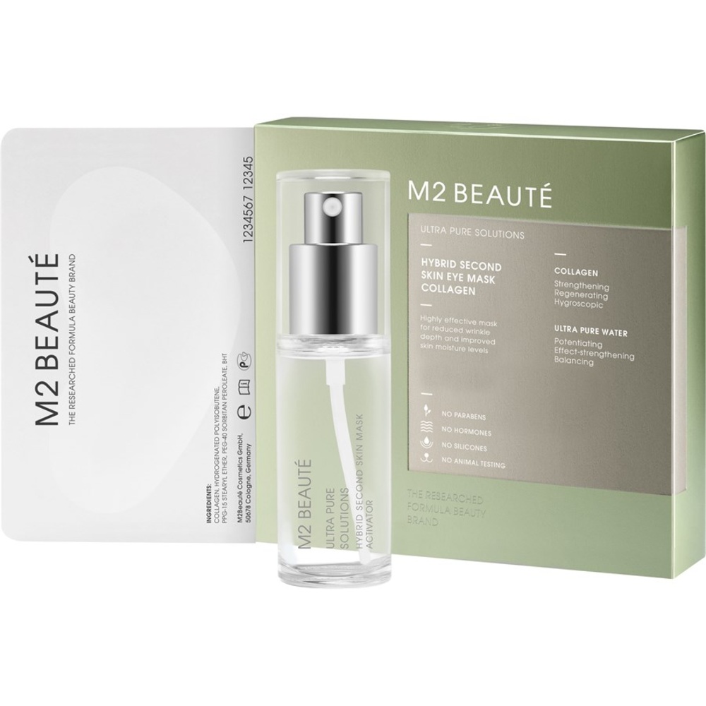 M2 Beauté Ultra Pure Solutions Hybridní oční maska s kolagenem pro druhou pleť 30 ml