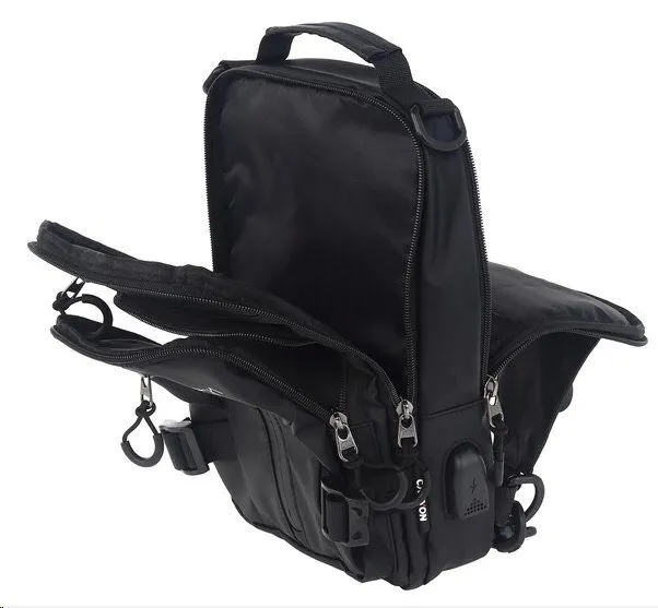 CANYON Torba CB-1 Transformatorowa z USB-A Czarna — 12