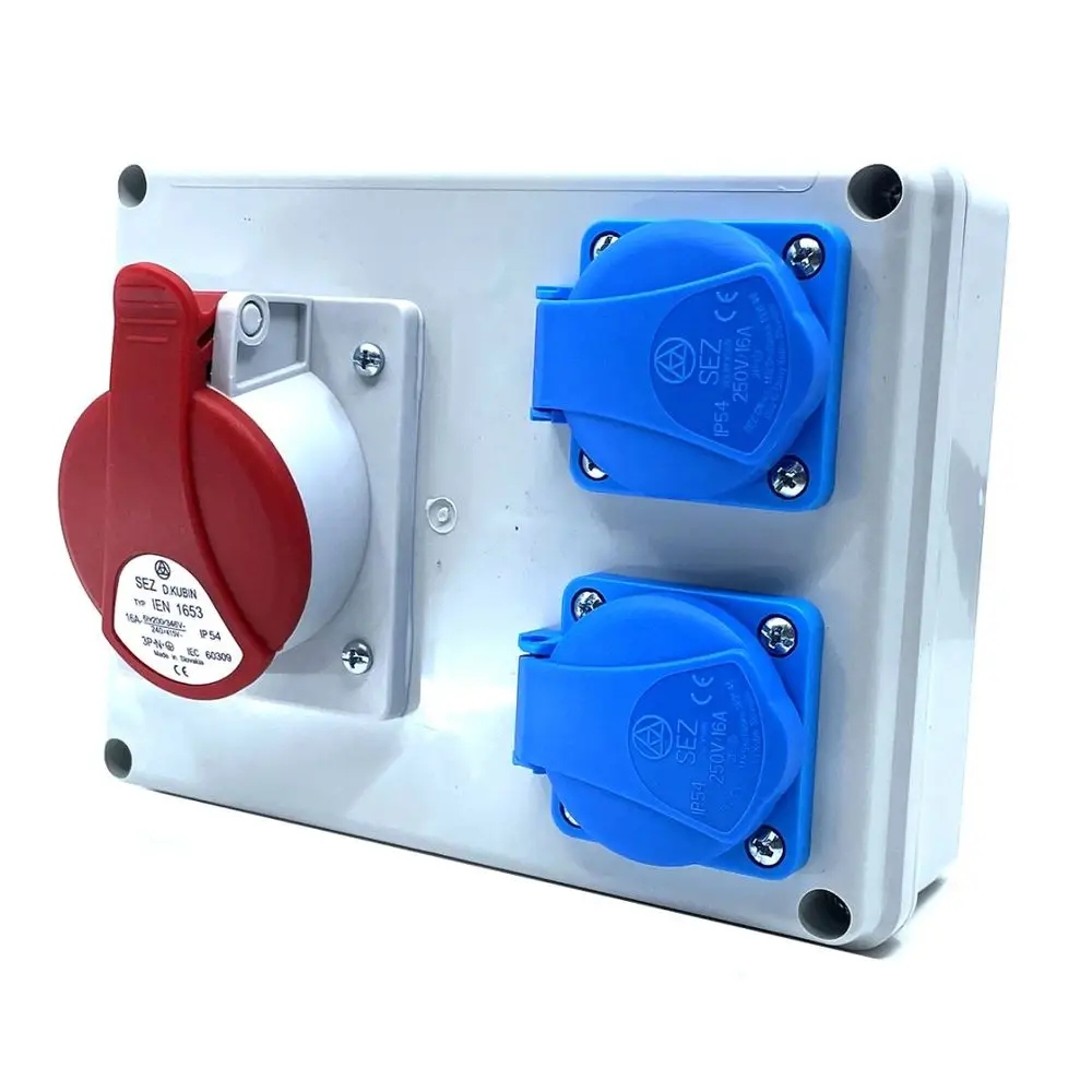 Stavební rozvaděč 1x16A 5P 2x250V TVM16