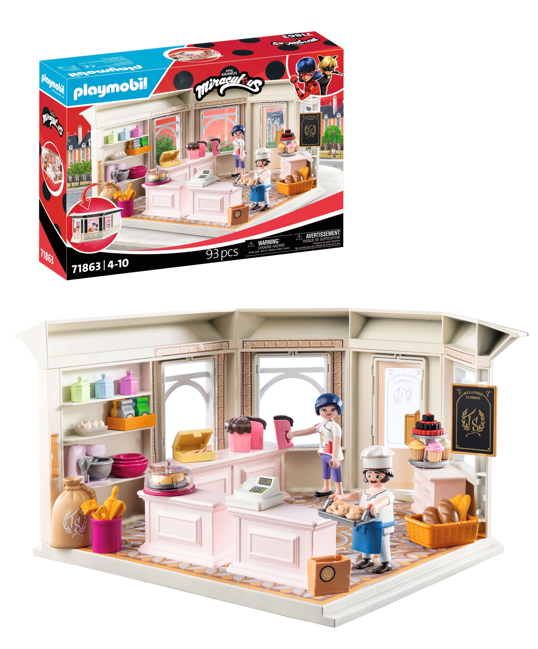 PLAYMOBIL 71863 Zestaw Miraculous. Francuska piekarnia