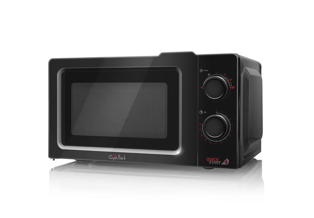 KUCHENKA MIKROFALOWA MIKROFALA MIKROFALÓWKA WOLNOSTOJĄCA MOCNA CZARNA 20L Kolor dominujący czarny